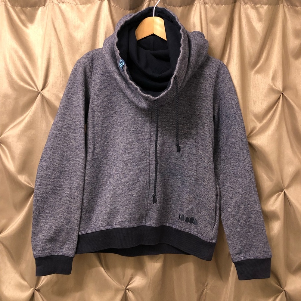 BOO Bosua Local Streetwear from Vietnam Women's Hoodie Cowl Neck Medium Blue